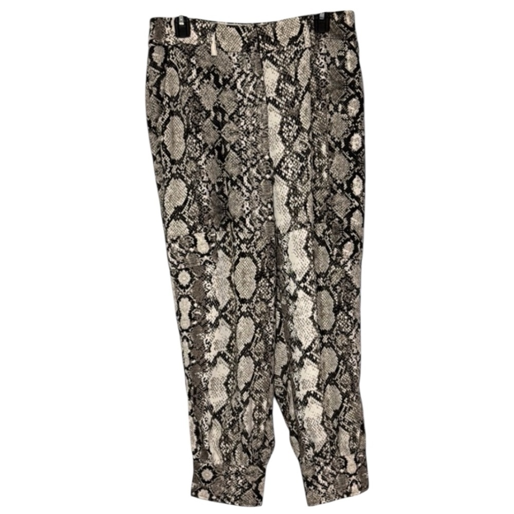 Express Pants Black/Cream Snakeskin Pattern‎ Jogger in Size 8  EUC